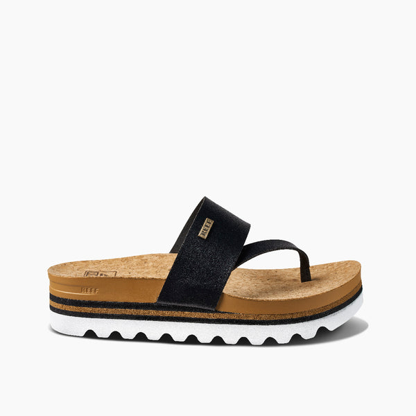 reef black sandals womens