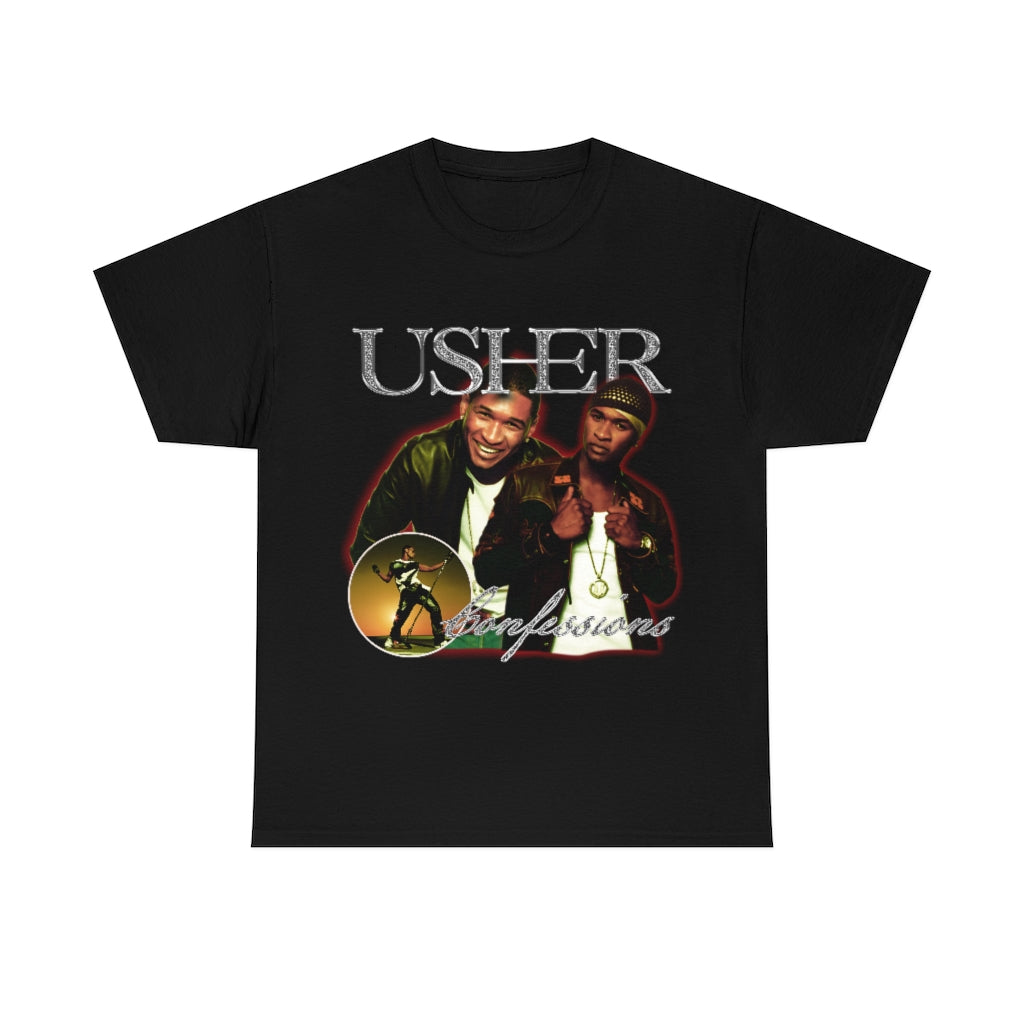 Usher Confessions Superstar R&B Legend 90s 2000s Graphic Unisex Heavy Cotton Tee