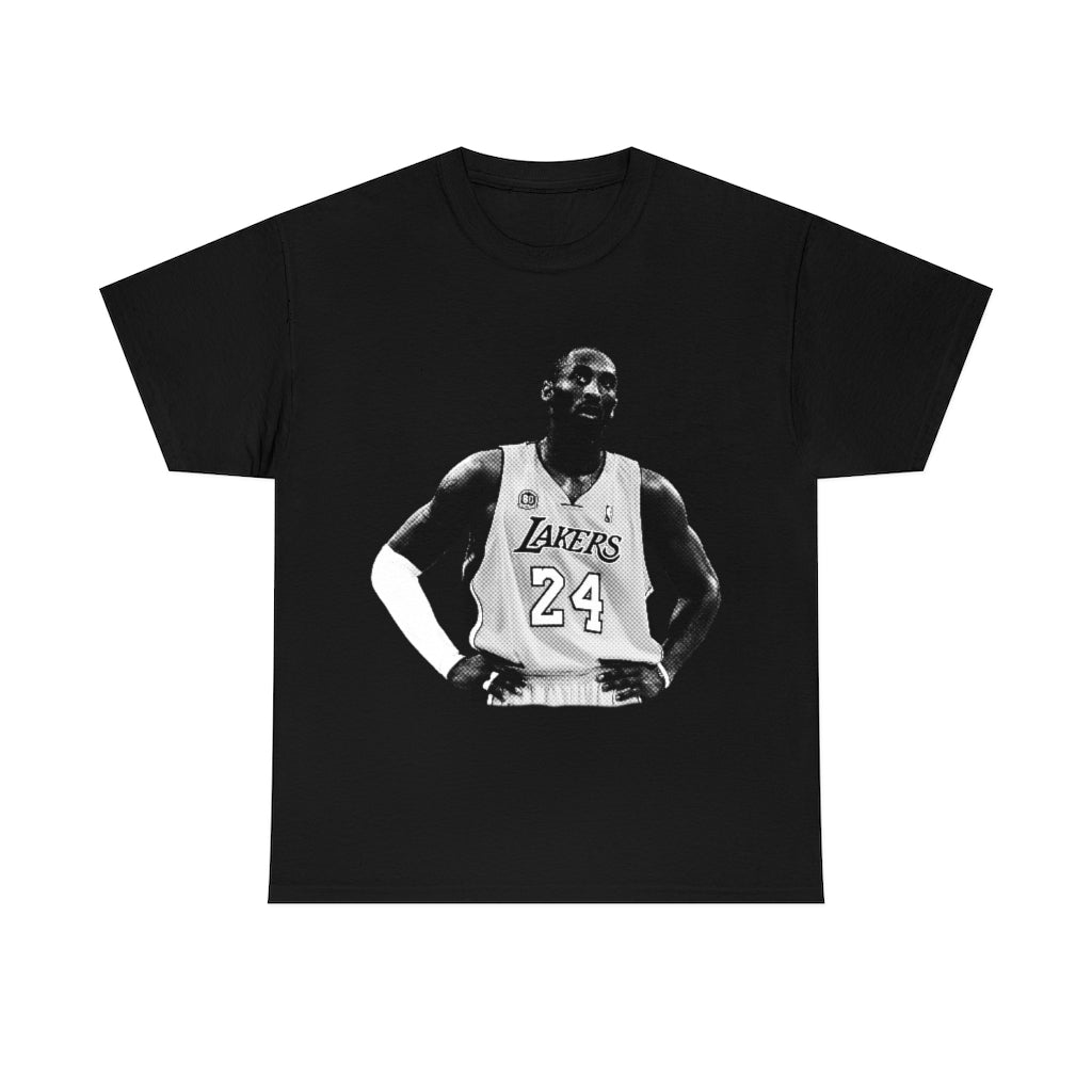 Kobe Bryant Black & White tee 08 Lakers 2000s NBA Goat Unisex Heavy Cotton Tee