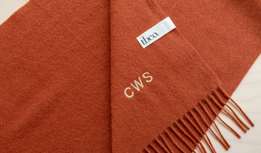 Personalised Mother's Day Gifts: TBCo Lambswool Scarf