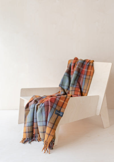 Recycled Wool Small Blanket in Macdonald Tartan