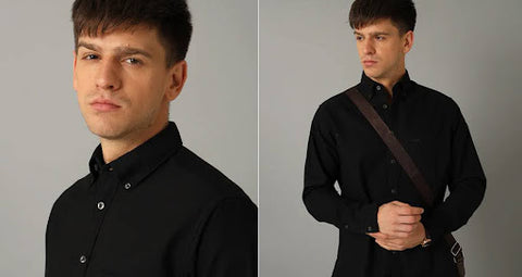 black oxford shirts for men - Aldeon