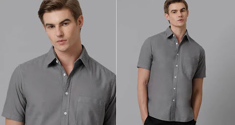 grey oxford shirts - Aldeno