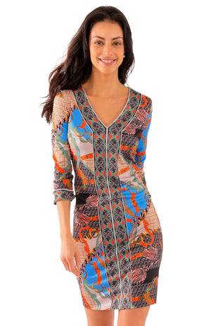 Gretchen Scott Bordertown Dress Ditto Print - The Avenue