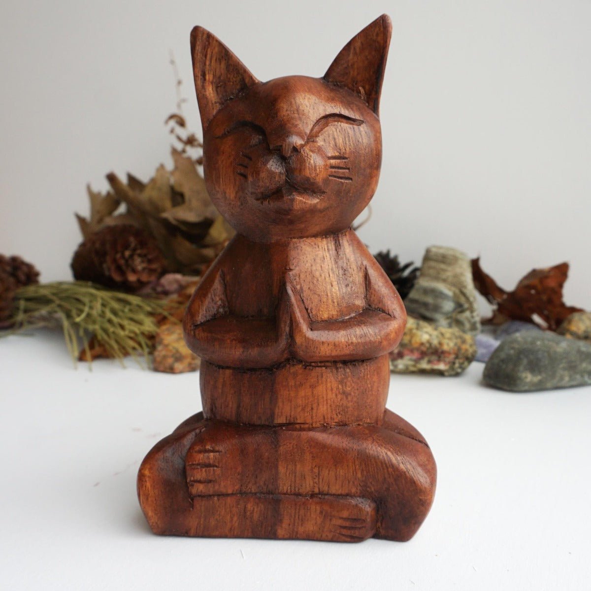 Meditation Cat Statue