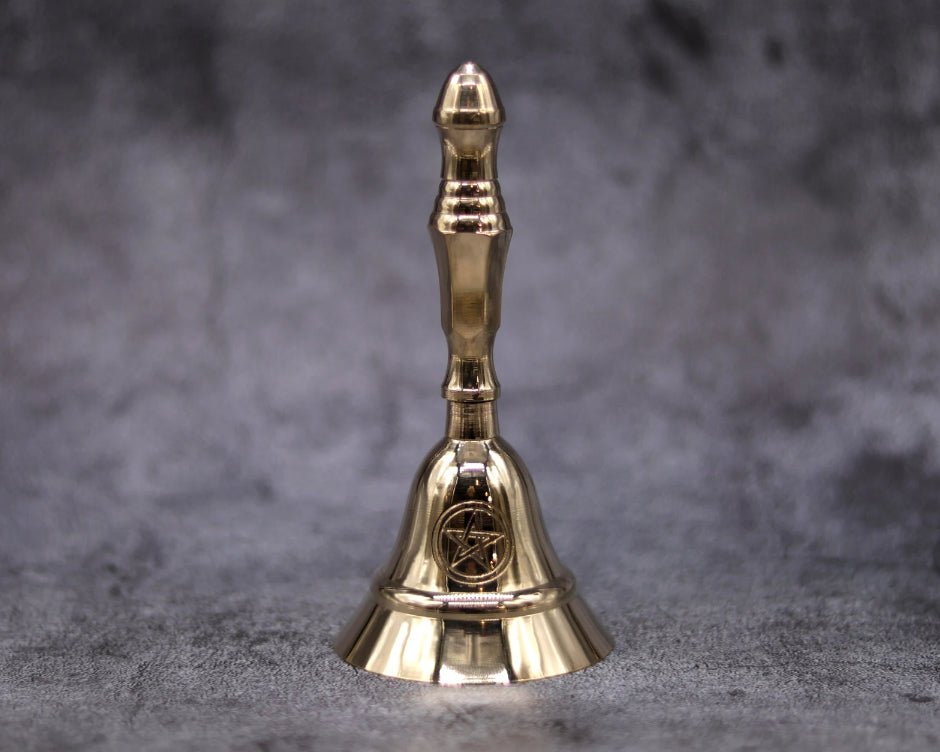 Brass & Wood Bell, Ritual Altar Bell, Witches Bells, School Bell 