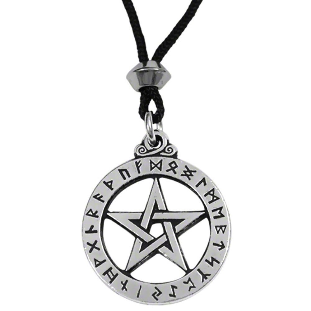 Pentacle Pentagramme (Protection-5 Éléments) - 15x23mm (Arg 925)[Pe-Pent01]