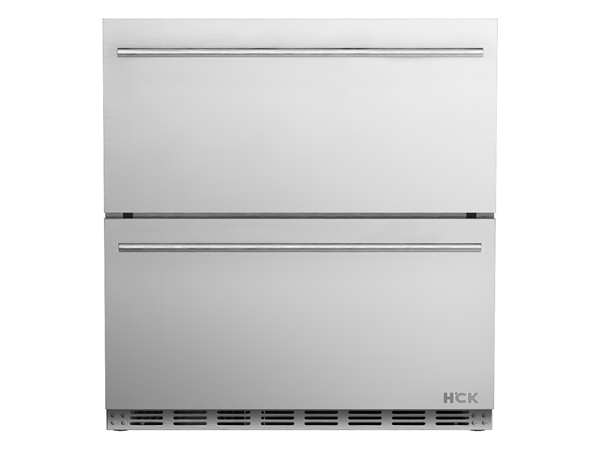 Front view of a 5.29 Cu Ft Stainless Steel Dual Zone Outdoor Refrigerator