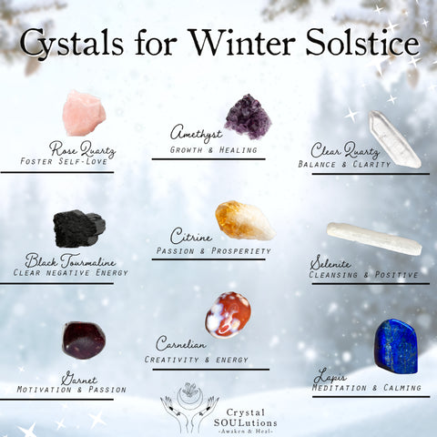 Crystals for Winter Solstice and Winter Season