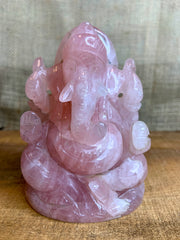 Rose Quartz Ganesha, Remover of Obstacles