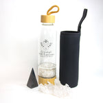 Healing Crystal Infusion Glass Water Bottle – Clear Quartz