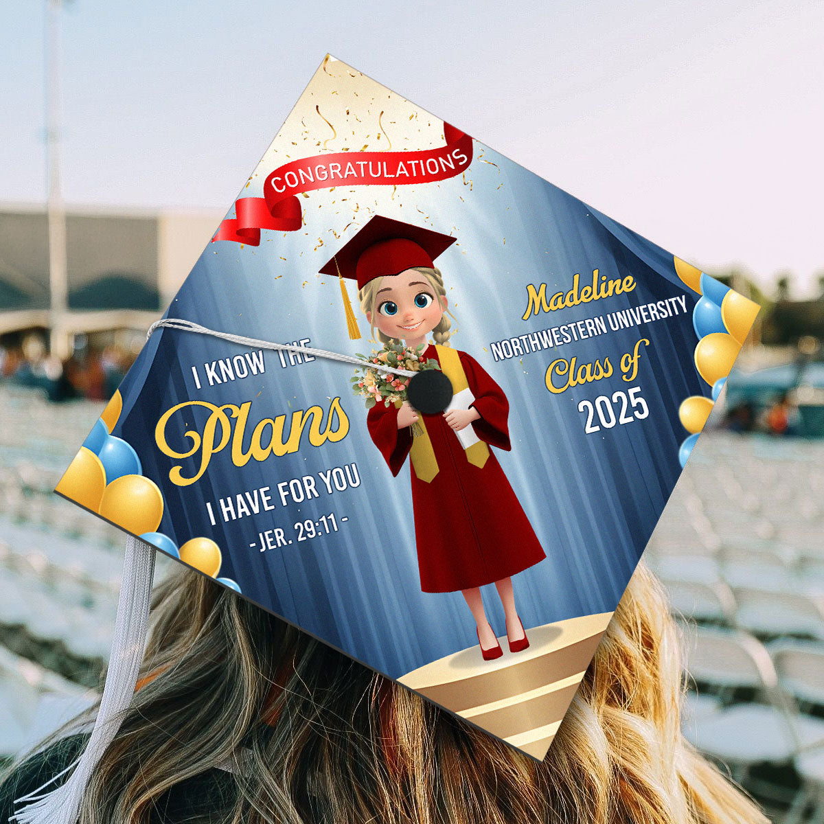 I Know The Plans I Have For You | Personalized Graduation Cap Topper
