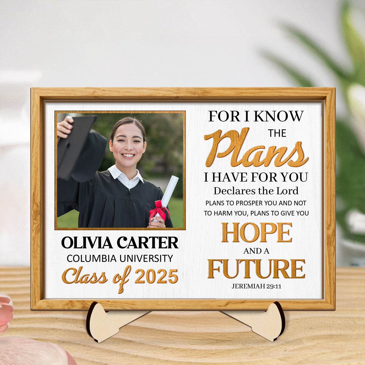 For I Know The Plans I Have For You | Personalized 2-Layered Wooden Plaque