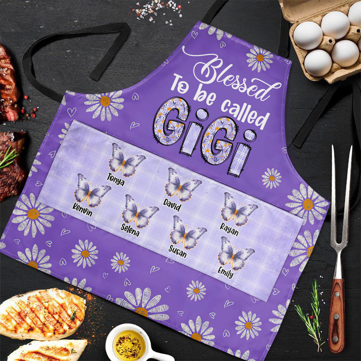 Blessed To Be Called Grandma | Personalized Apron With Packet