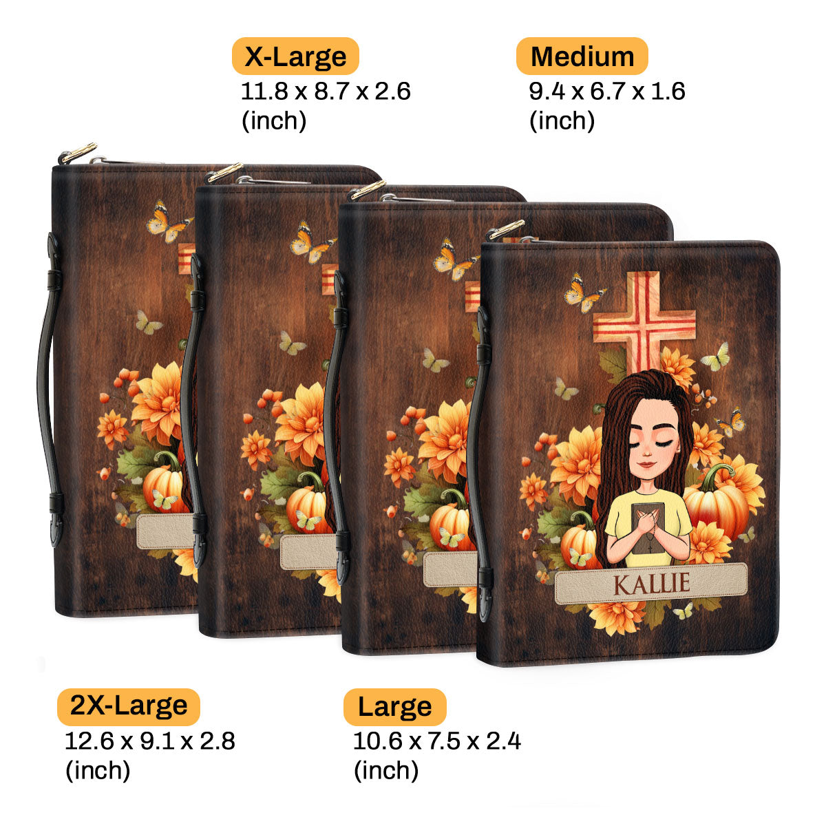 Fall For Jesus He Never Leaves | Personalized Bible Cover JSBCPH1206L