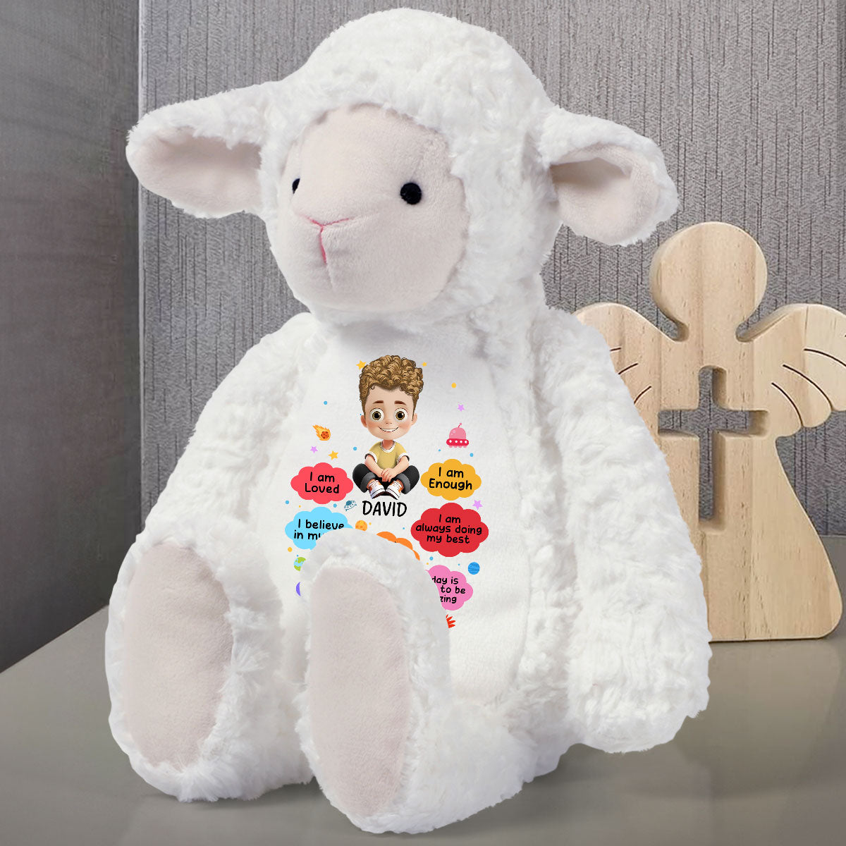 Good Things Are Happening | Personalized Stuffed Lamb
