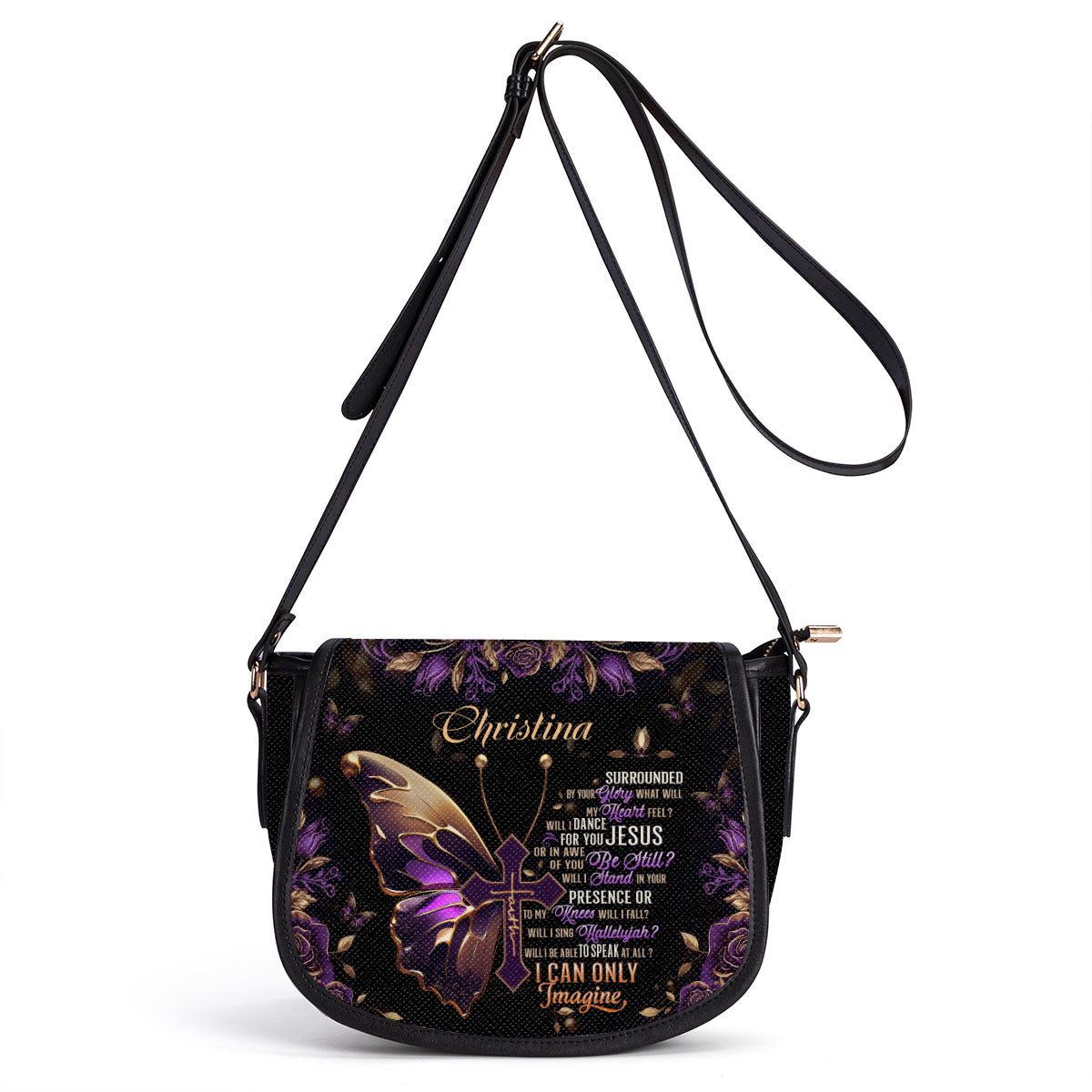 I Can Only Imagine - Personalized Leather Saddle Bag LHBM735