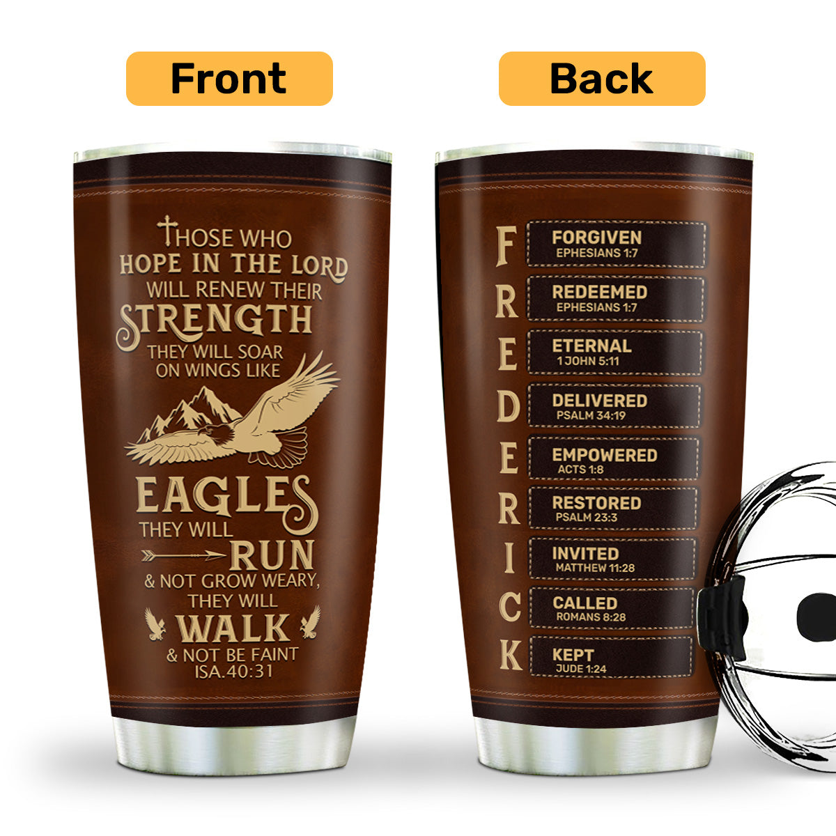 Those Who Hope In The Lord Will Renew Their Strength | Personalized Stainless Steel Tumbler