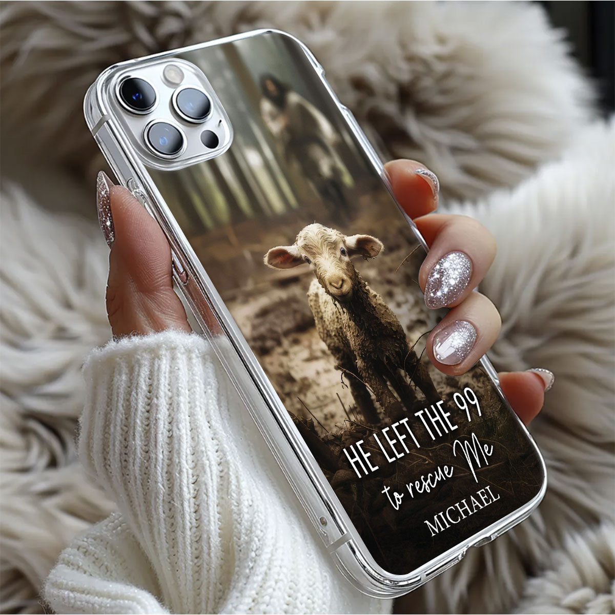 He Left The 99 To Rescue Me | Personalized Clear Silicone Phone Case