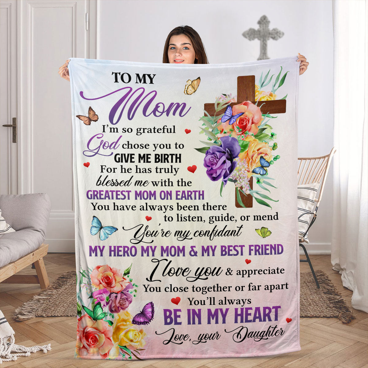 Meaningful Fleece Blanket For Grandson - My Love Will Follow You Where -  Jesuspirit