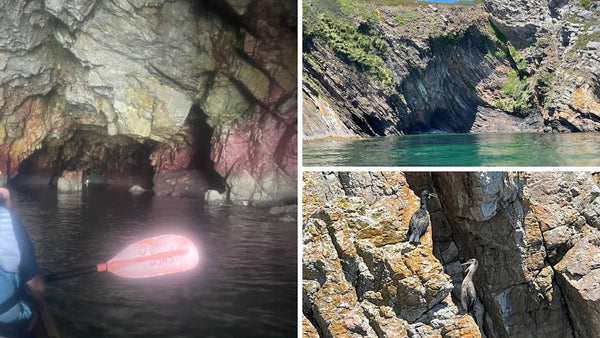 photos des grottes marines de Morgat en kayak