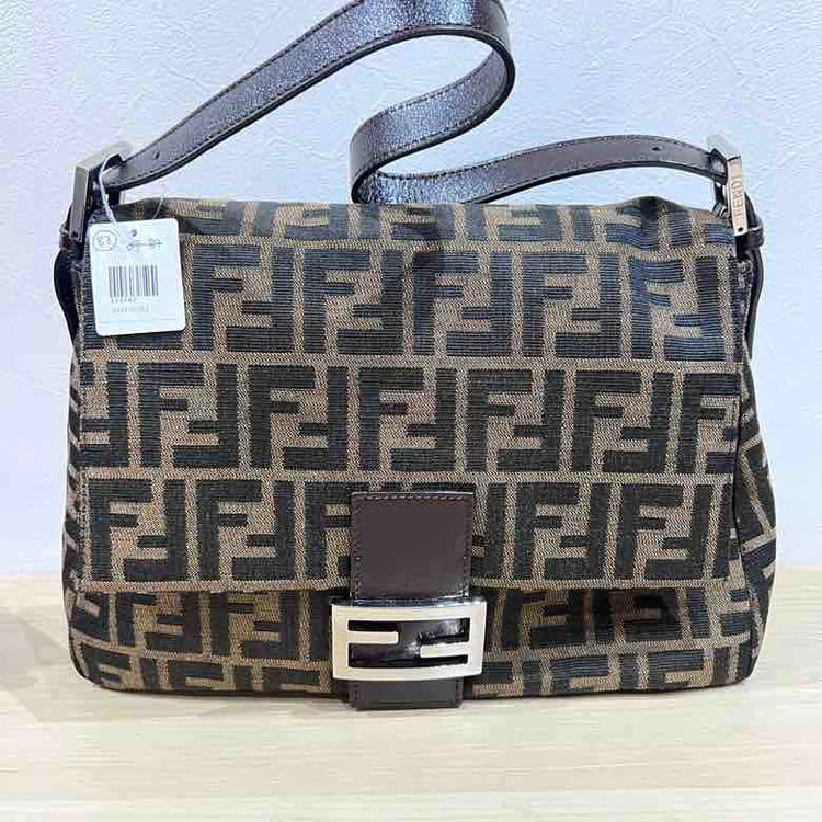 Fendi-Zucchino Baguette Shoulder Bag - Couture Traders
