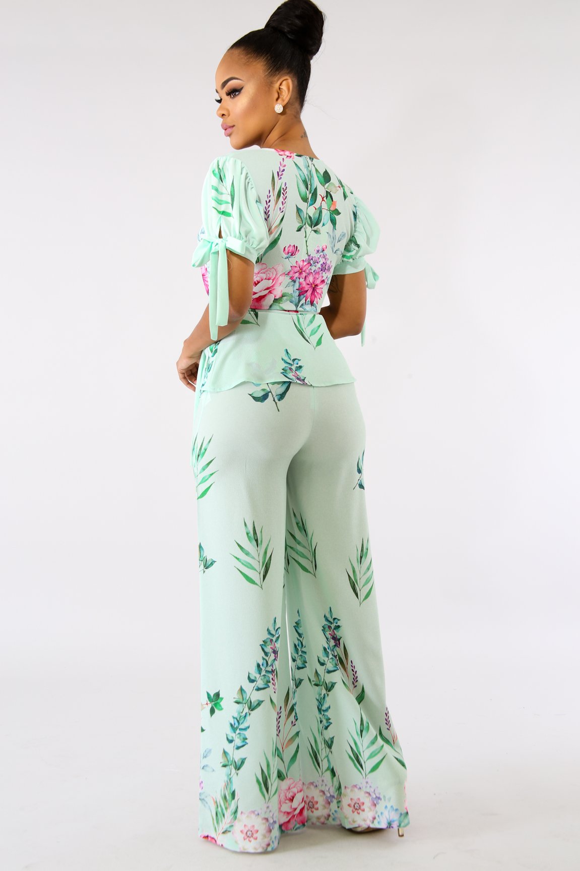 Floral Blossom Palazzo Pant Set – uniqueyouclothing