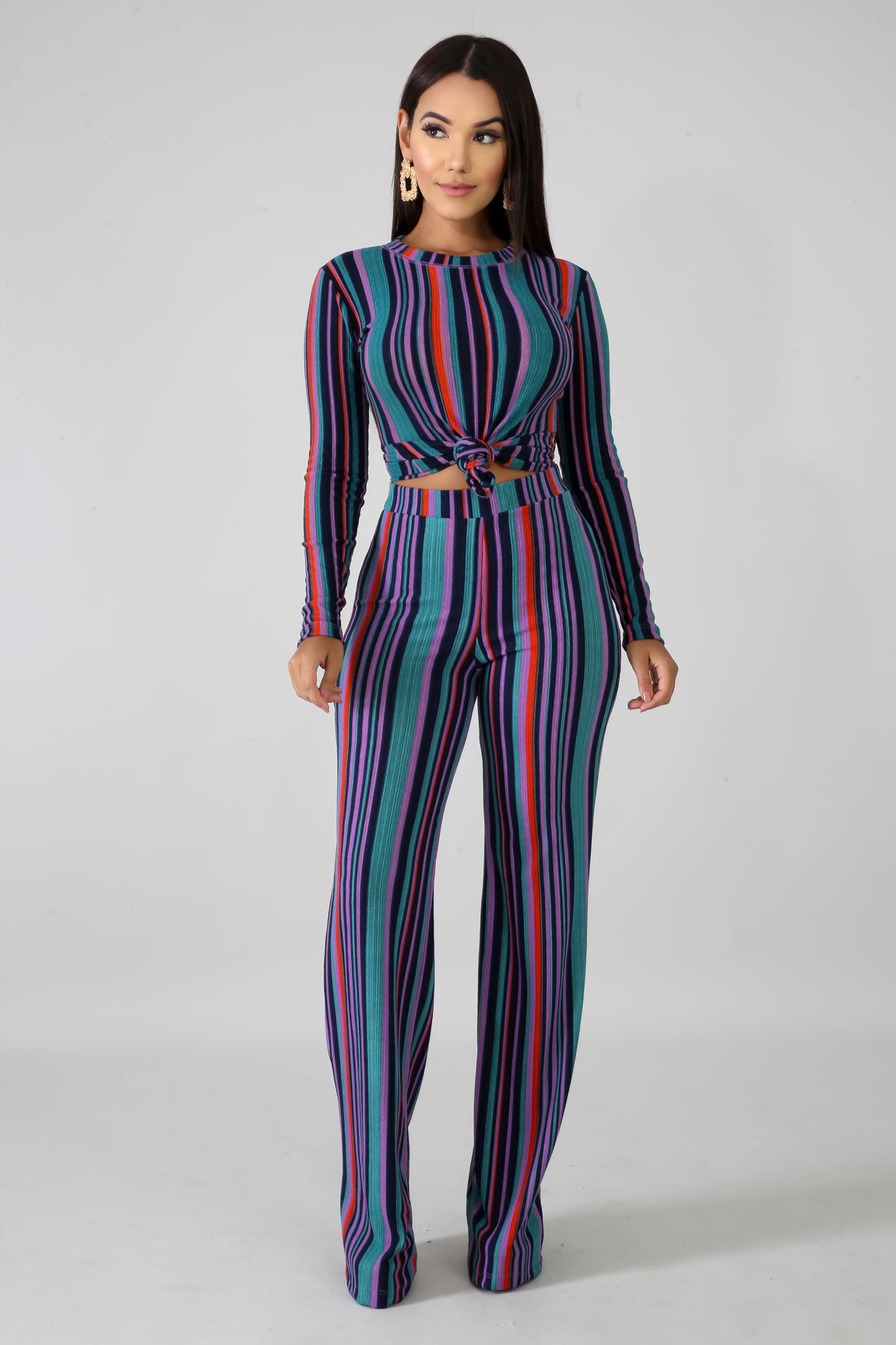 Palazzo Color Stripe Set – uniqueyouclothing