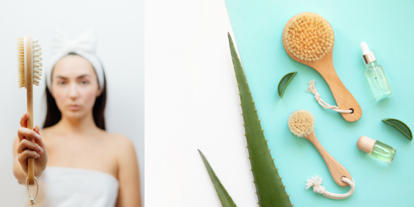 DRY BRUSHING CELLULITE INCREASES BLOOD FLOW WHICH HELPS FLUSH TOXINS AND IMPROVE CIRCULATION. THE INCREASE IN CIRCULATION ALSO BRINGS OXYGEN AND VITAL NUTRIENTS TO THE AREA, HELPING STIMULATE COLLAGEN PRODUCTION FOR FIRMER, SMOOTHER SKIN.