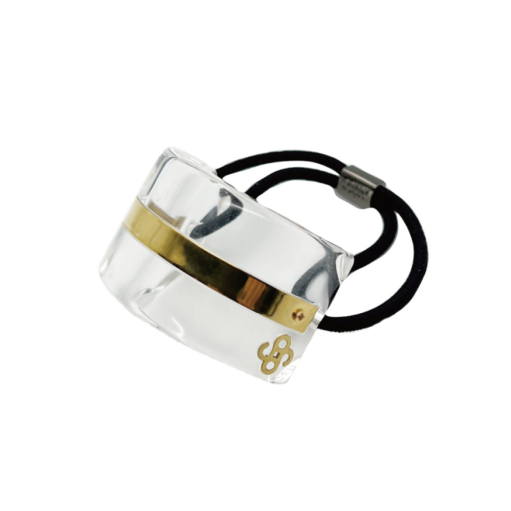 Lucite Pony Cuff w Metal Plate/ルーサイト ポニーカフ ウィズ メタルプレート