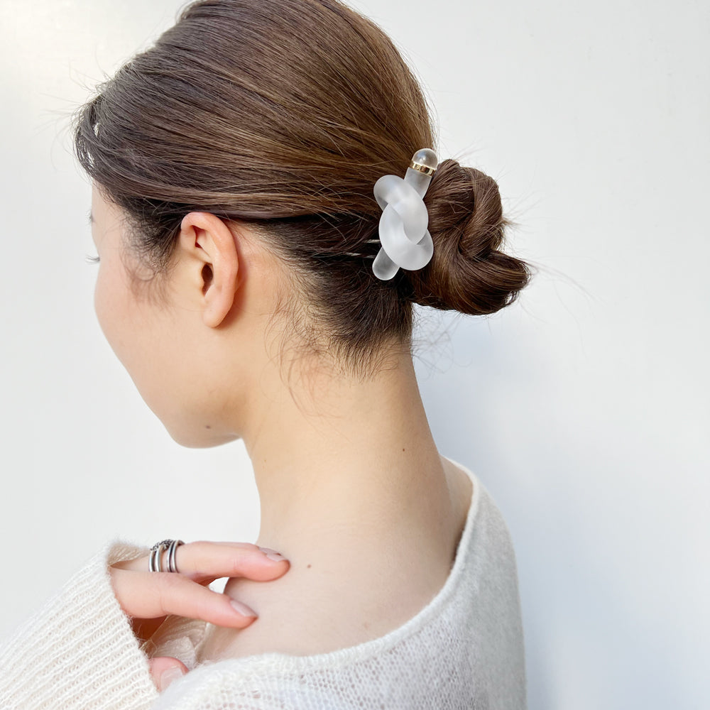 Lucite Knot Pony w Metal Ring/ルーサイト ノットポニー ウィズ