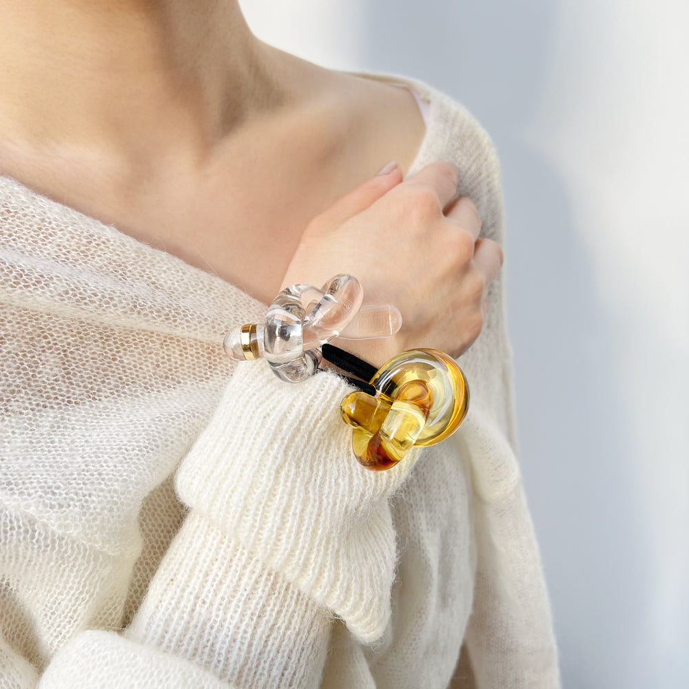 Lucite Knot Pony w Metal Ring/ルーサイト ノットポニー ウィズ