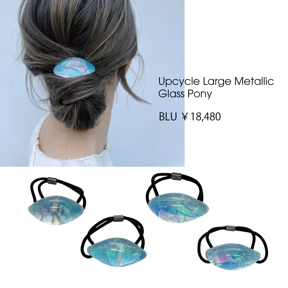 Upcycle Large Metallic Glass Pony2022 | THE HAIR BAR TOKYO