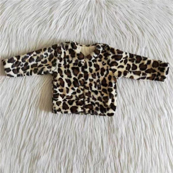 leopard fall girls coat