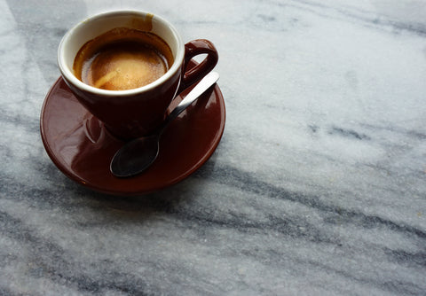Espresso in a brown cup