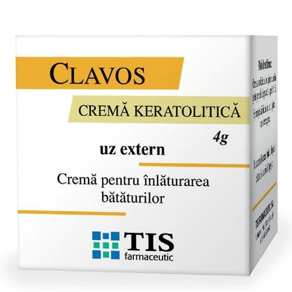 CLAVOS CREMA KERATOLITICA PT INDEPARTAREA BATATURILOR 4GR