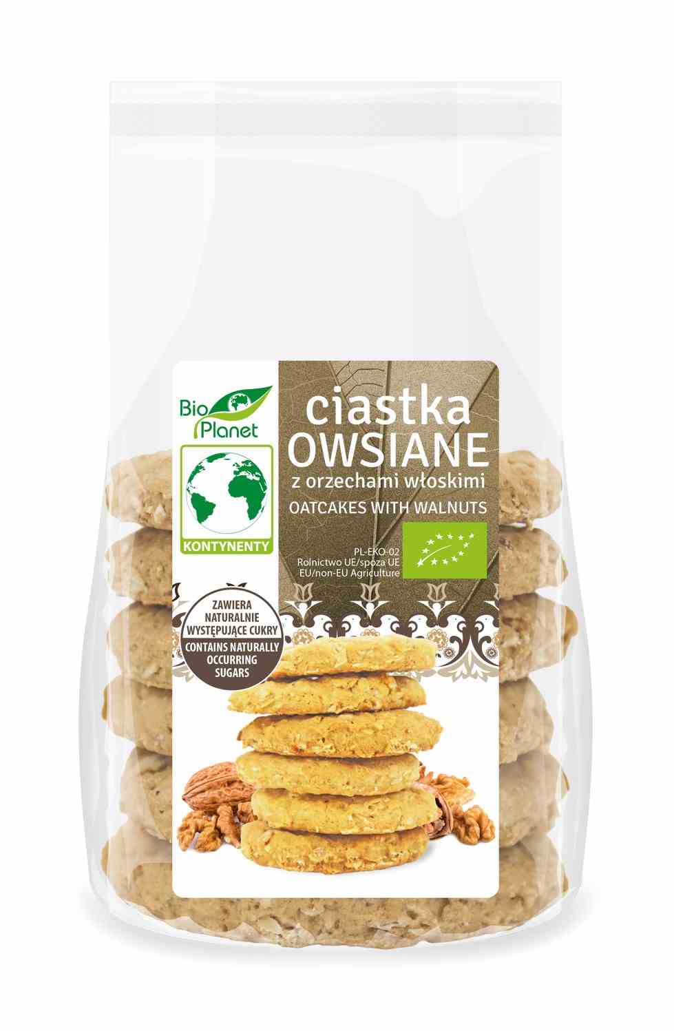 Biscuiți de ovăz cu nuci bio 170g Bio Planet