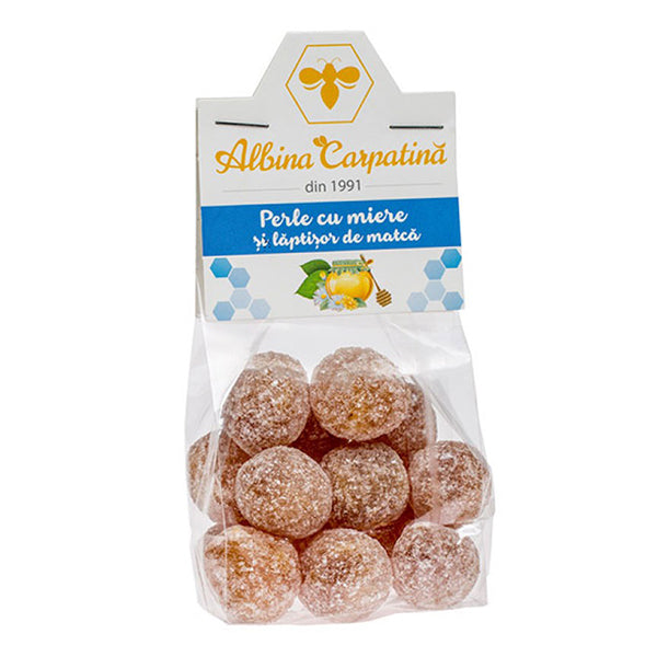 Perle cu Miere si Laptisor de Matca 100gr Apicola