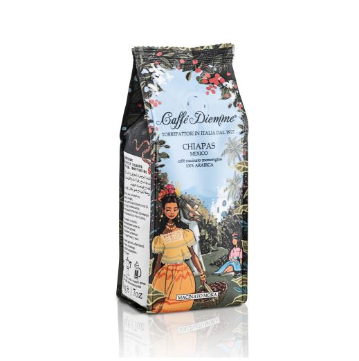 Cafea Chiapas măcinată mocha 100% arabica 200g Caffe Diemme