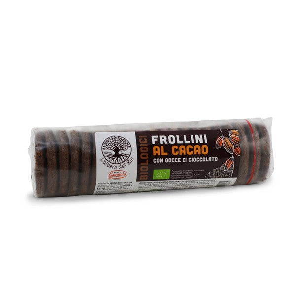 Biscuiti organici cu cacao si fulgi de ciocolata 250g Gandola