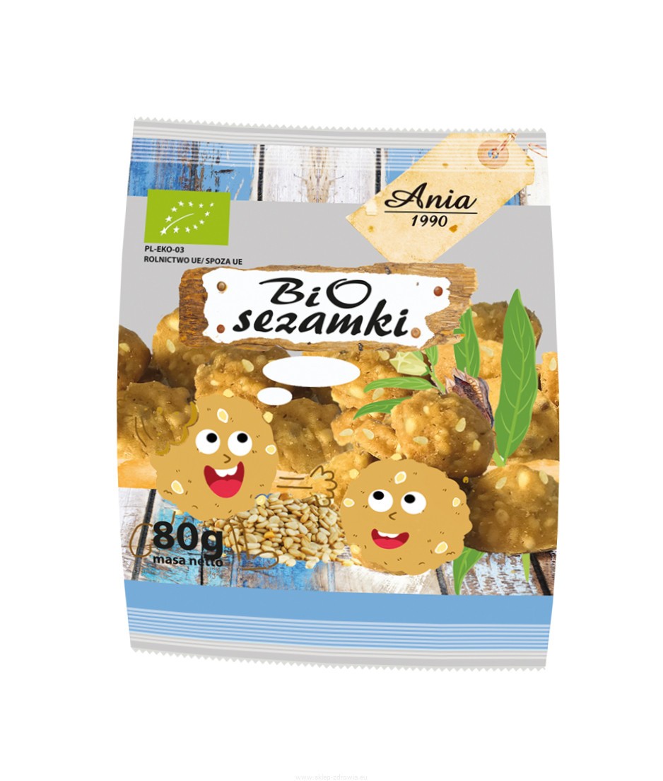 Biscuiți bio cu susan 80g Ania