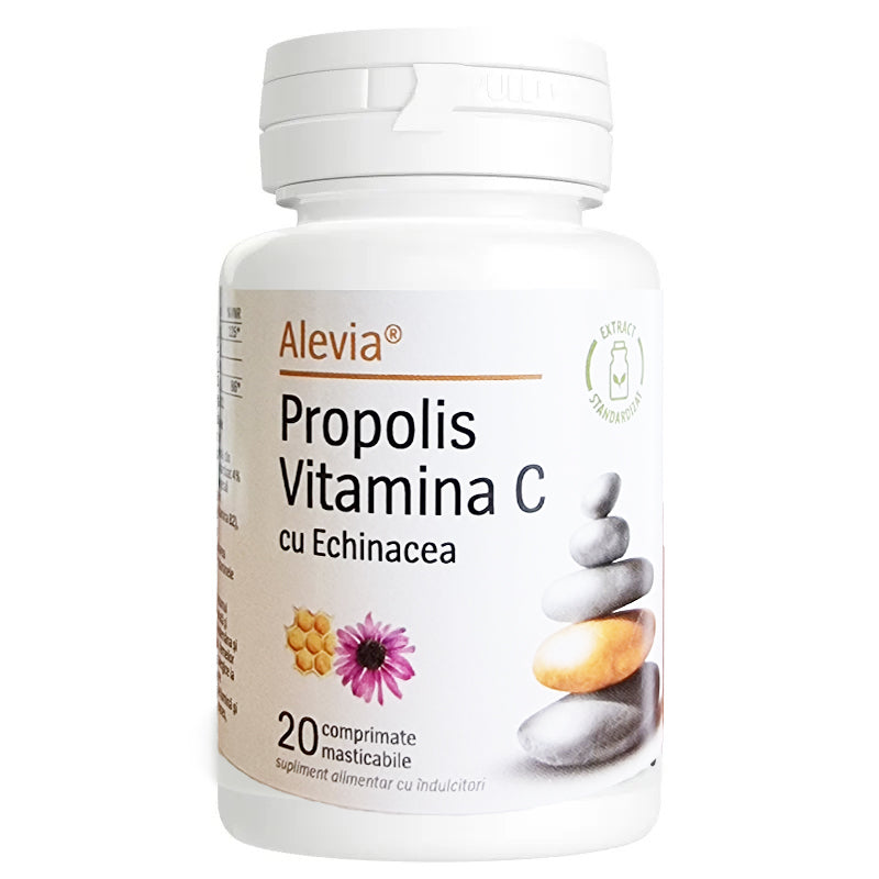 Propolis Vitamina C cu Echinacea 20cpr Alevia