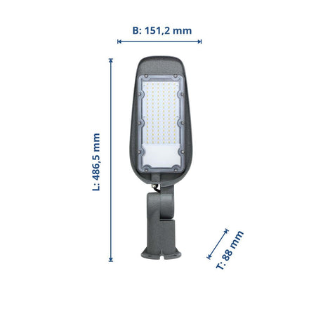 LED-Straßenleuchte, 100 W, 10000 lm, IP65, 6000 K –