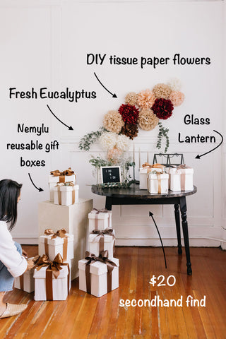 Wedding Decor, Bridal shower, DIY wedding decor, tissue paper flowers, Engagement party 