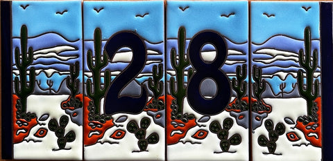 talavera house number tiles with ends southwest