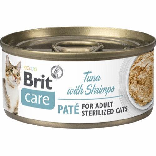 Se Brit Care Cat Sterilized - Tuna Paté with Shrimps hos animondo