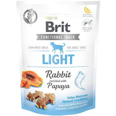 Se Brit Functional Snack - Light med kanin og papaya, 150g hos animondo