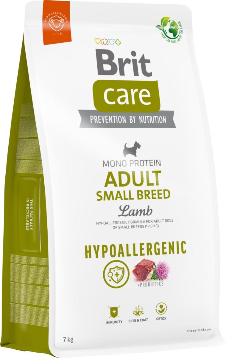 Billede af Brit Care Hypoallergenic Adult Small Breed (LAM) 7 kg