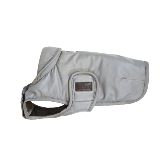 Se Dog coat reflective & water repellent belly cover Silver 150g hos animondo