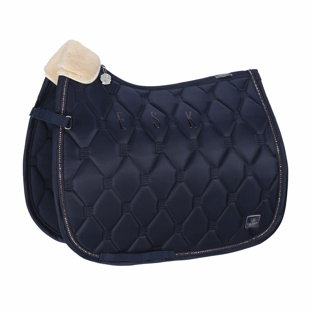 Billede af Eskadron Glossy Crystal Platinum Dressurunderlag - Navy